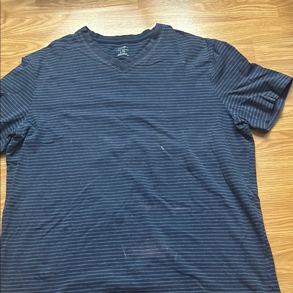 Blue Short Sleeve Tee with Stripes - Picture 1 of 9